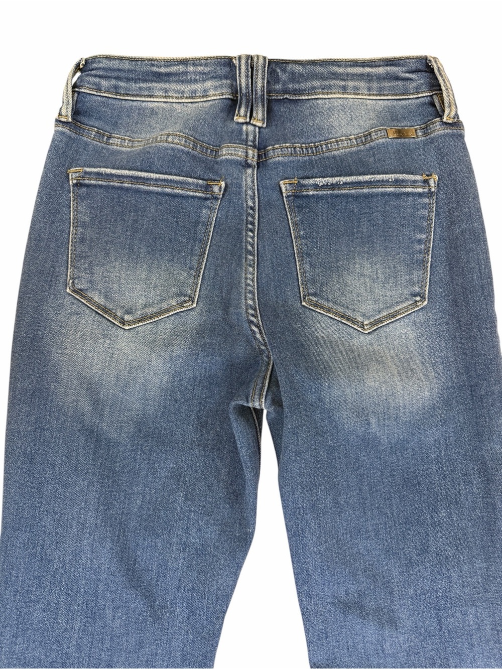 KanCan Denim Wide-Leg Flare Jeans in Medium Blue - Picture 3 of 8